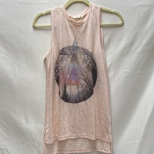 SOPRANO Pink Mandala Tank Top Size Small